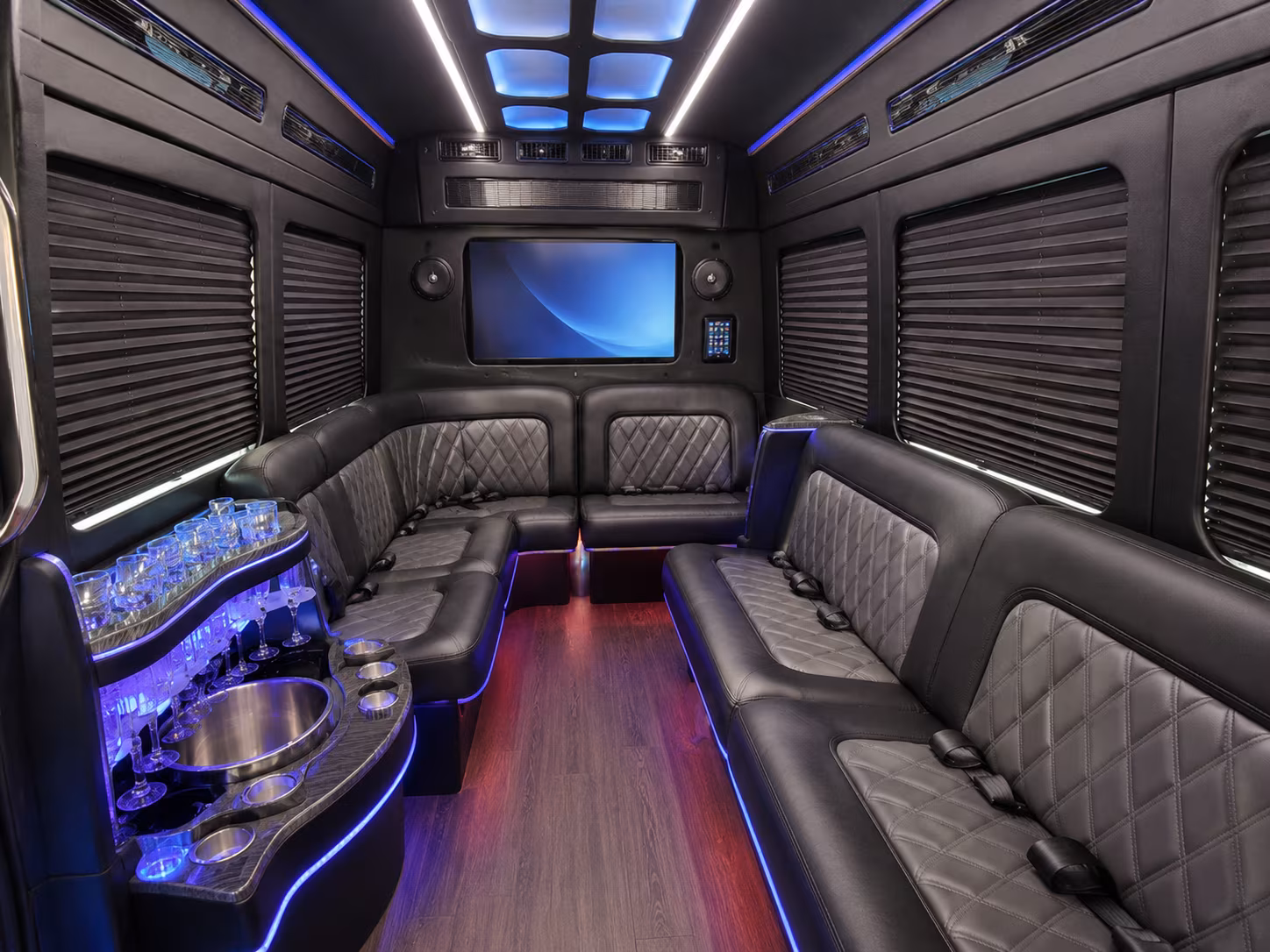 auburn party bus interior
